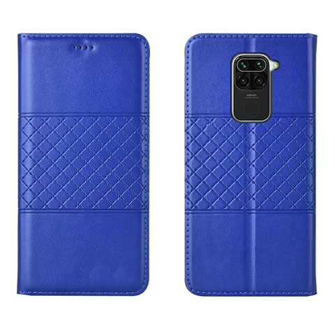 Funda de Cuero Cartera con Soporte Carcasa C03 para Xiaomi Redmi Note 9 Azul