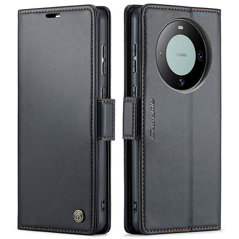 Funda de Cuero Cartera con Soporte Carcasa C03S para Huawei Mate 60 Pro Negro