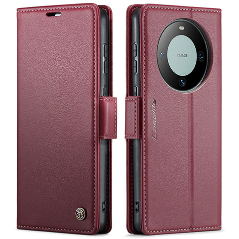 Funda de Cuero Cartera con Soporte Carcasa C03S para Huawei Mate 60 Pro+ Plus Rojo