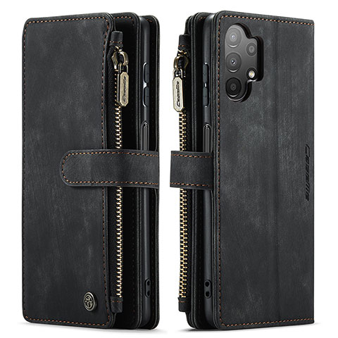 Funda de Cuero Cartera con Soporte Carcasa C03S para Samsung Galaxy A13 4G Negro