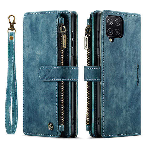 Funda de Cuero Cartera con Soporte Carcasa C03S para Samsung Galaxy M12 Azul