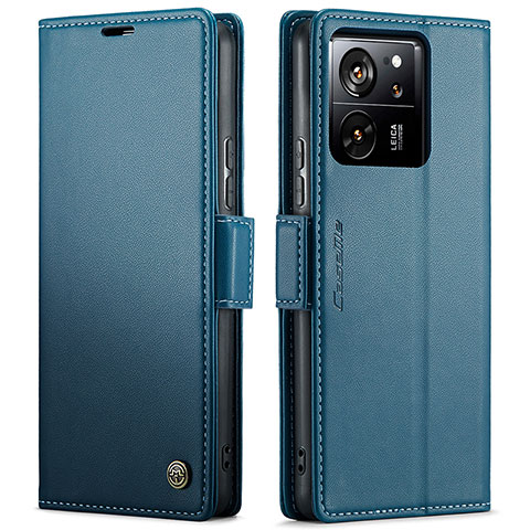 Funda de Cuero Cartera con Soporte Carcasa C03S para Xiaomi Mi 13T 5G Azul