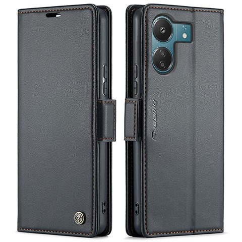 Funda de Cuero Cartera con Soporte Carcasa C03S para Xiaomi Poco C65 Negro