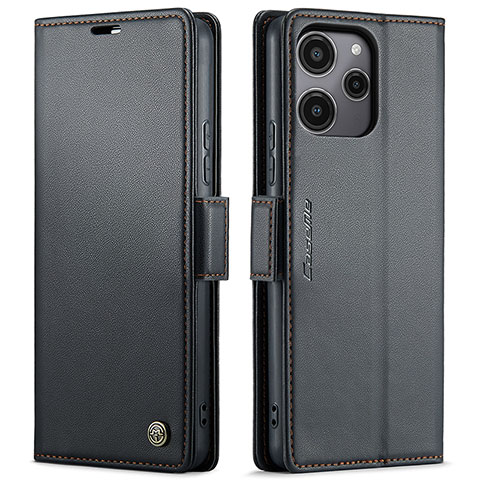 Funda de Cuero Cartera con Soporte Carcasa C03S para Xiaomi Redmi 12 5G Negro