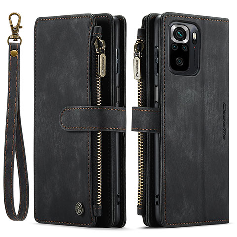 Funda de Cuero Cartera con Soporte Carcasa C03S para Xiaomi Redmi Note 11 SE India 4G Negro