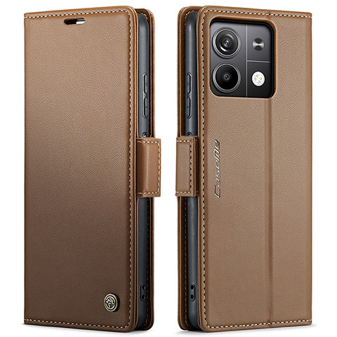 Funda de Cuero Cartera con Soporte Carcasa C03S para Xiaomi Redmi Note 13 5G Marron