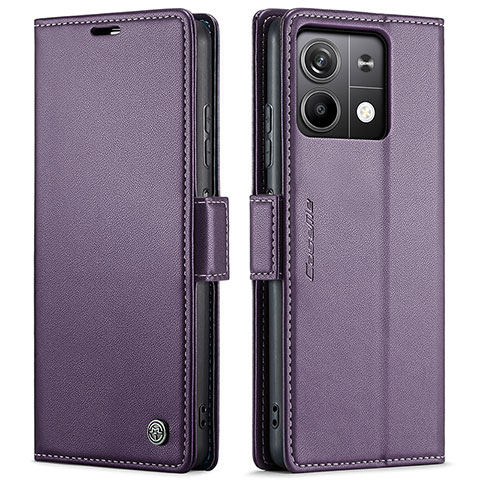 Funda de Cuero Cartera con Soporte Carcasa C03S para Xiaomi Redmi Note 13 5G Morado