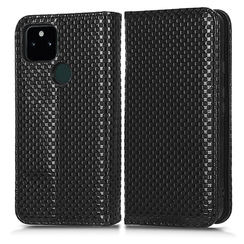 Funda de Cuero Cartera con Soporte Carcasa C03X para Google Pixel 5a 5G Negro