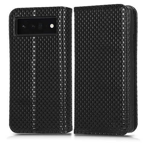 Funda de Cuero Cartera con Soporte Carcasa C03X para Google Pixel 6 Pro 5G Negro