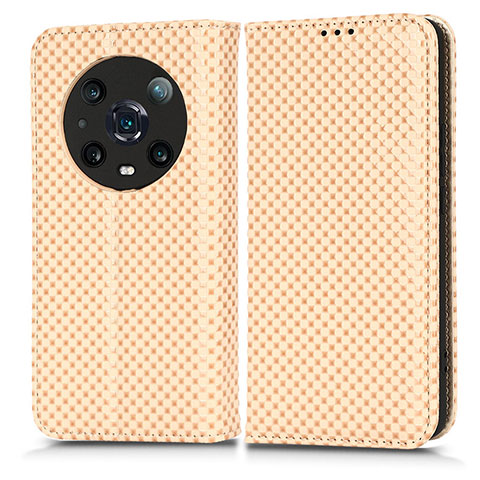 Funda de Cuero Cartera con Soporte Carcasa C03X para Huawei Honor Magic4 Pro 5G Oro