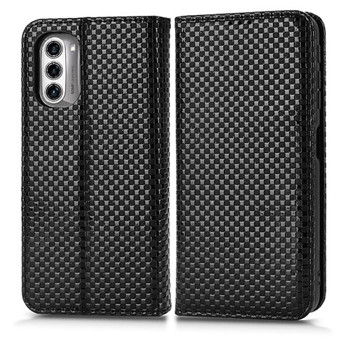 Funda de Cuero Cartera con Soporte Carcasa C03X para Motorola Moto G52j 5G Negro