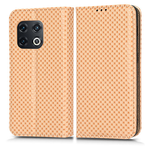 Funda de Cuero Cartera con Soporte Carcasa C03X para OnePlus 10 Pro 5G Oro