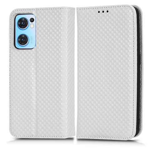 Funda de Cuero Cartera con Soporte Carcasa C03X para OnePlus Nord CE 2 5G Blanco