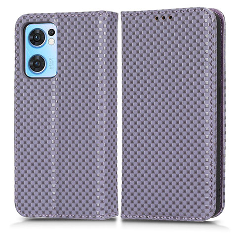 Funda de Cuero Cartera con Soporte Carcasa C03X para OnePlus Nord CE 2 5G Morado