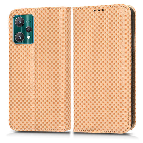 Funda de Cuero Cartera con Soporte Carcasa C03X para Realme 9 5G Oro