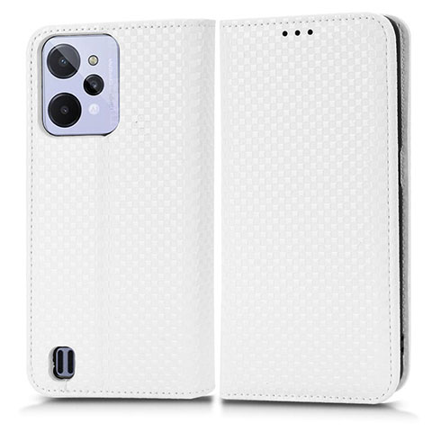 Funda de Cuero Cartera con Soporte Carcasa C03X para Realme C31 Blanco