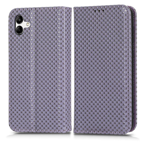 Funda de Cuero Cartera con Soporte Carcasa C03X para Samsung Galaxy A04 4G Morado