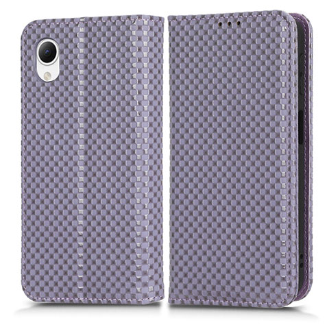 Funda de Cuero Cartera con Soporte Carcasa C03X para Samsung Galaxy A23s Morado