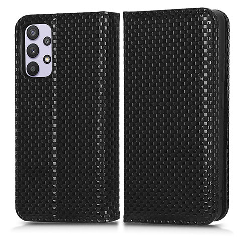 Funda de Cuero Cartera con Soporte Carcasa C03X para Samsung Galaxy A32 4G Negro