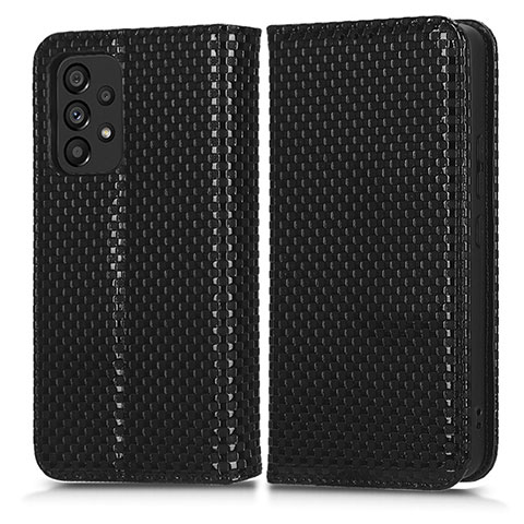 Funda de Cuero Cartera con Soporte Carcasa C03X para Samsung Galaxy A53 5G Negro