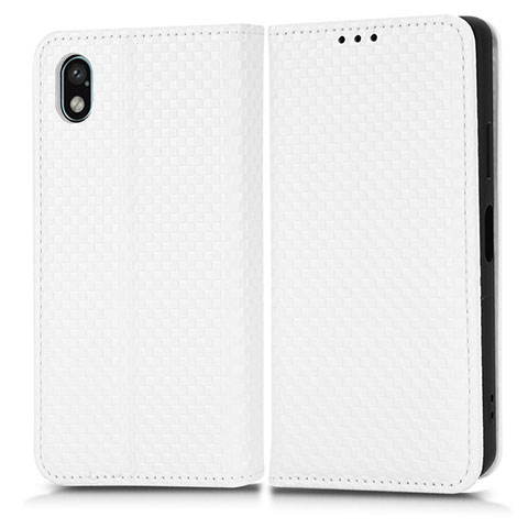 Funda de Cuero Cartera con Soporte Carcasa C03X para Sony Xperia Ace III SO-53C Blanco