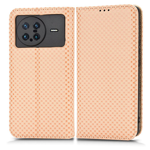 Funda de Cuero Cartera con Soporte Carcasa C03X para Vivo X Note Oro