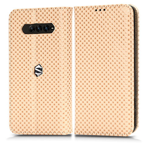 Funda de Cuero Cartera con Soporte Carcasa C03X para Xiaomi Black Shark 4 5G Oro