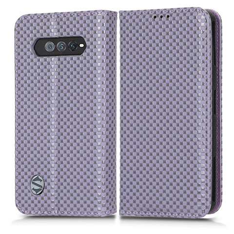 Funda de Cuero Cartera con Soporte Carcasa C03X para Xiaomi Black Shark 4S 5G Morado