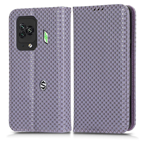 Funda de Cuero Cartera con Soporte Carcasa C03X para Xiaomi Black Shark 5 Pro 5G Morado