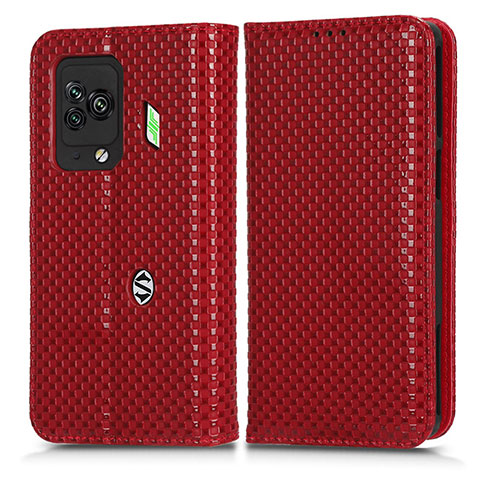 Funda de Cuero Cartera con Soporte Carcasa C03X para Xiaomi Black Shark 5 Pro 5G Rojo