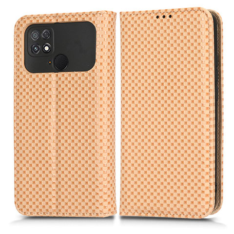 Funda de Cuero Cartera con Soporte Carcasa C03X para Xiaomi Poco C40 Oro