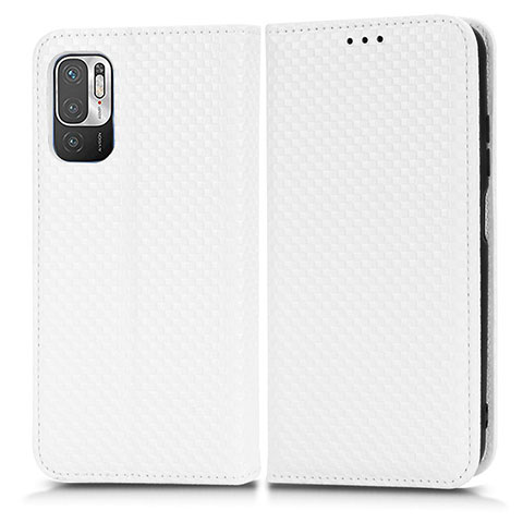 Funda de Cuero Cartera con Soporte Carcasa C03X para Xiaomi POCO M3 Pro 5G Blanco