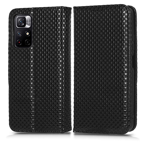 Funda de Cuero Cartera con Soporte Carcasa C03X para Xiaomi Poco M4 Pro 5G Negro