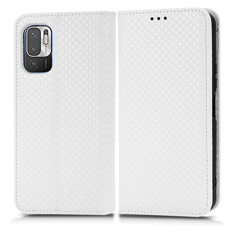 Funda de Cuero Cartera con Soporte Carcasa C03X para Xiaomi Redmi Note 10 JE 5G Blanco