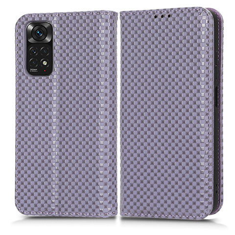 Funda de Cuero Cartera con Soporte Carcasa C03X para Xiaomi Redmi Note 11S 4G Morado