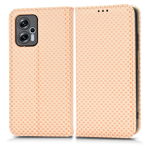 Funda de Cuero Cartera con Soporte Carcasa C03X para Xiaomi Redmi Note 11T Pro+ Plus 5G Oro