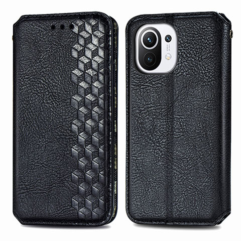 Funda de Cuero Cartera con Soporte Carcasa C04 para Xiaomi Mi 11 Lite 5G NE Negro