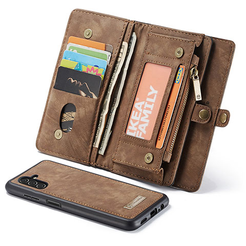 Funda de Cuero Cartera con Soporte Carcasa C04S para Samsung Galaxy A13 5G Marron