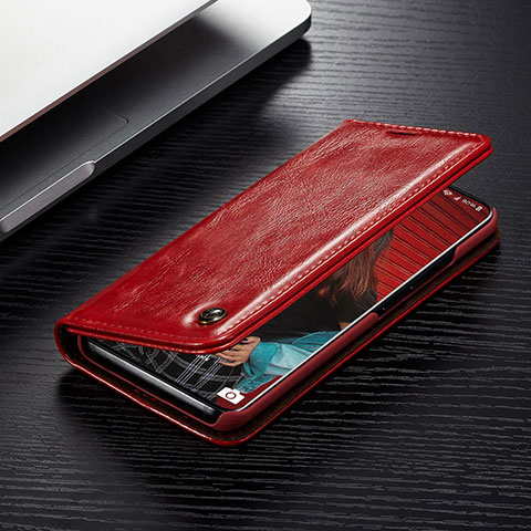 Funda de Cuero Cartera con Soporte Carcasa C04S para Samsung Galaxy S20 Ultra 5G Rojo