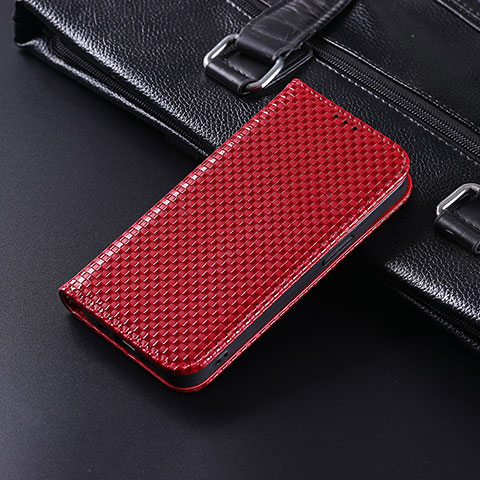 Funda de Cuero Cartera con Soporte Carcasa C04X para Xiaomi Black Shark 5 Pro 5G Rojo