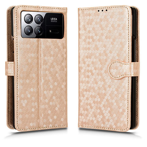 Funda de Cuero Cartera con Soporte Carcasa C04X para Xiaomi Mix Fold 3 5G Oro