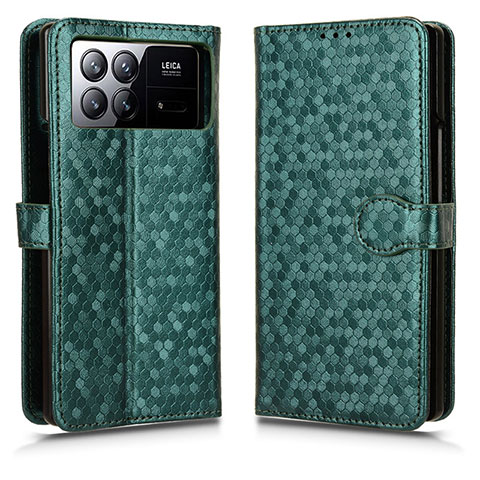 Funda de Cuero Cartera con Soporte Carcasa C04X para Xiaomi Mix Fold 3 5G Verde