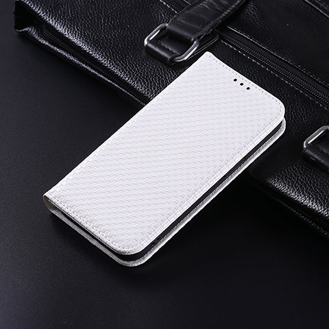 Funda de Cuero Cartera con Soporte Carcasa C04X para Xiaomi POCO C3 Blanco