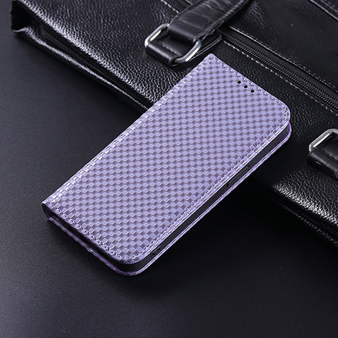 Funda de Cuero Cartera con Soporte Carcasa C04X para Xiaomi POCO C3 Morado