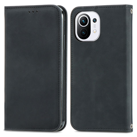 Funda de Cuero Cartera con Soporte Carcasa C05 para Xiaomi Mi 11 5G Negro