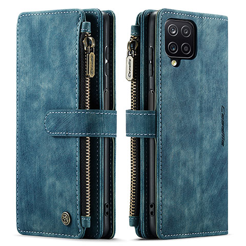 Funda de Cuero Cartera con Soporte Carcasa C05S para Samsung Galaxy F12 Azul