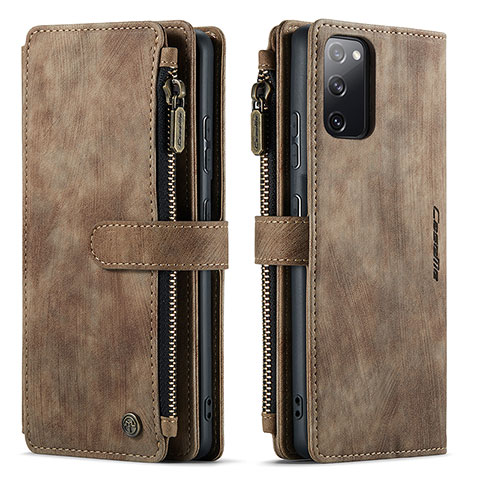 Funda de Cuero Cartera con Soporte Carcasa C05S para Samsung Galaxy S20 FE (2022) 5G Marron