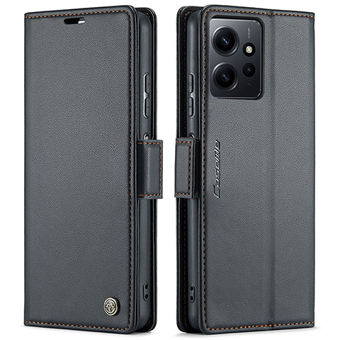 Funda de Cuero Cartera con Soporte Carcasa C05S para Xiaomi Redmi Note 12 4G Negro