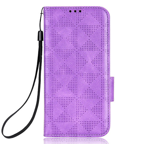 Funda de Cuero Cartera con Soporte Carcasa C05X para Samsung Galaxy Z Fold5 5G Morado