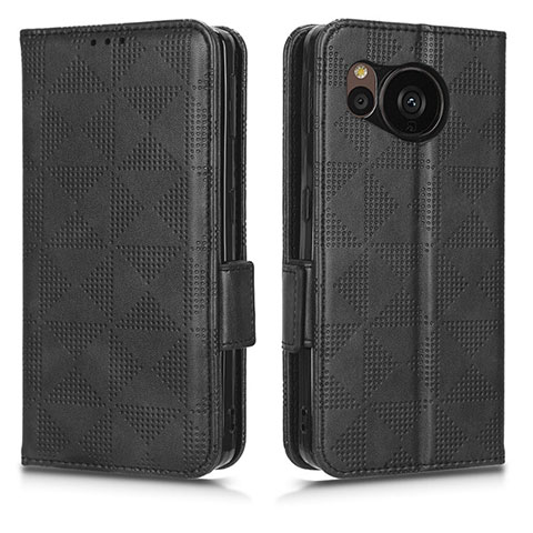 Funda de Cuero Cartera con Soporte Carcasa C05X para Sharp Aquos Sense7 Plus Negro